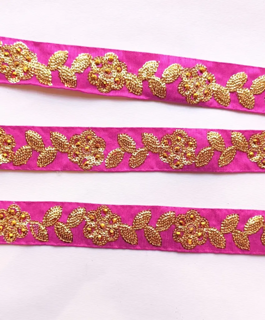 MH - Tira Hindú - Fucsia y Dorado