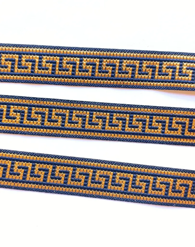 MH - Tira Listón Greca - Azul Marino