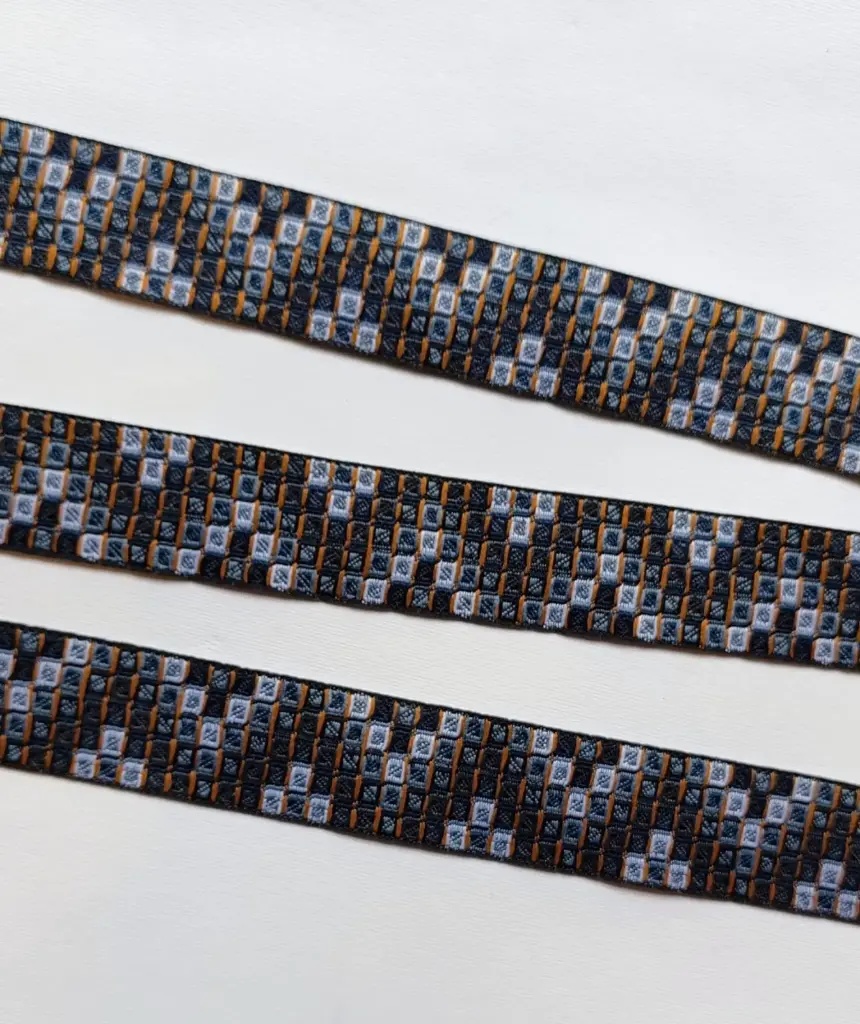 MH - Tira Bordada Mosaico - Azul Marino