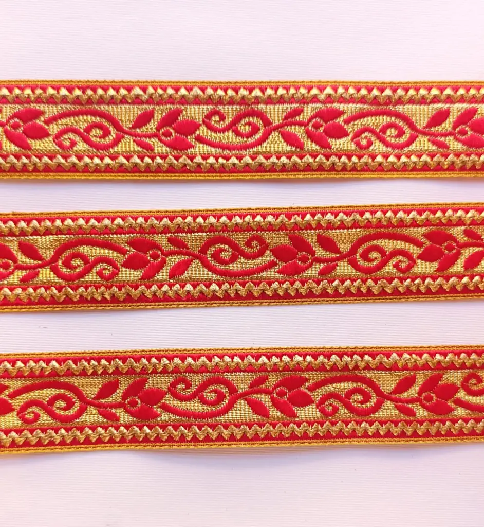 MH - Tira Hindú Floral - Rojo