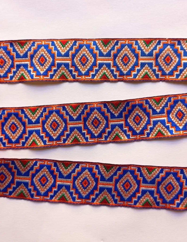 MH - Tira Bordada - Folklorico Azul