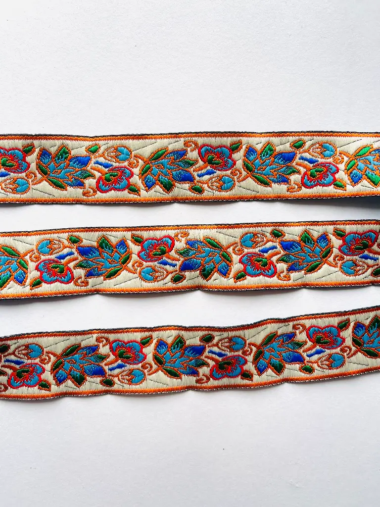 MH - Bordado Floral - Naranja