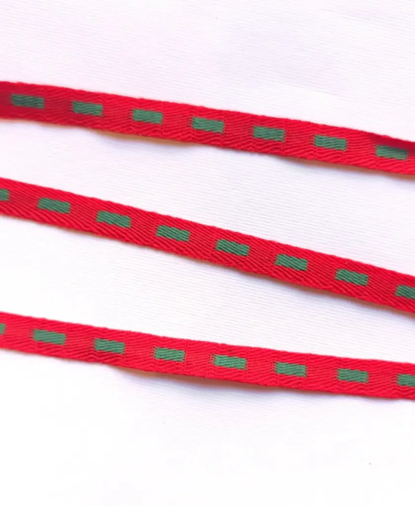 MH - Listón Punteado - Rojo y Verde