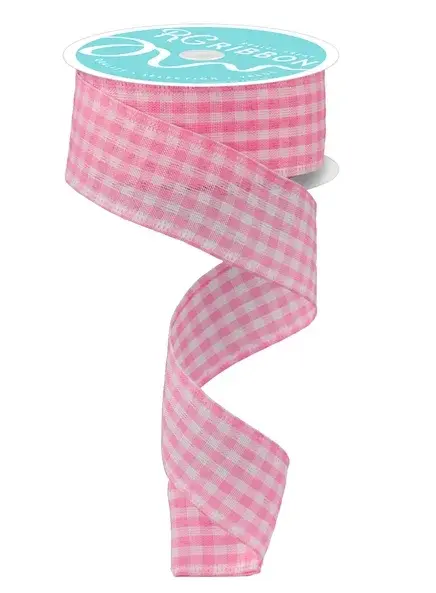 Listón de Cuadros - Rosa y Blanco