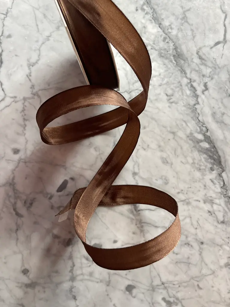 Listón de Seda Brillante - Café