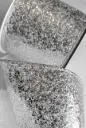 Listón 4" - Escarchado Glitter Plata 4"