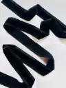 Listón Terciopelo Plisado Duquesa - Negro