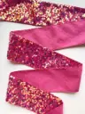 M - Listón Terciopelo Lentejuela 7.5 cm (3") - Shocking Pink