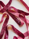 Listón de Terciopelo Escarchado - Fucsia