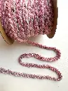 Pasamanería Tejida Estambre Rosa con Lentejuela