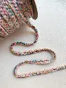 Pasamanería Trenzada Multicolor y Felpado Rosa