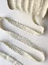 Pasamanería Grogrén Marfil con Bordes Felpados y Dorado