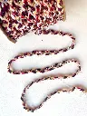 Pasamanería Trenzada Tweed Borgoña, Arena y Dorado