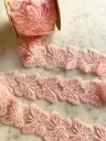 M - Tul Bordado - Mariposas Rosa Pastel
