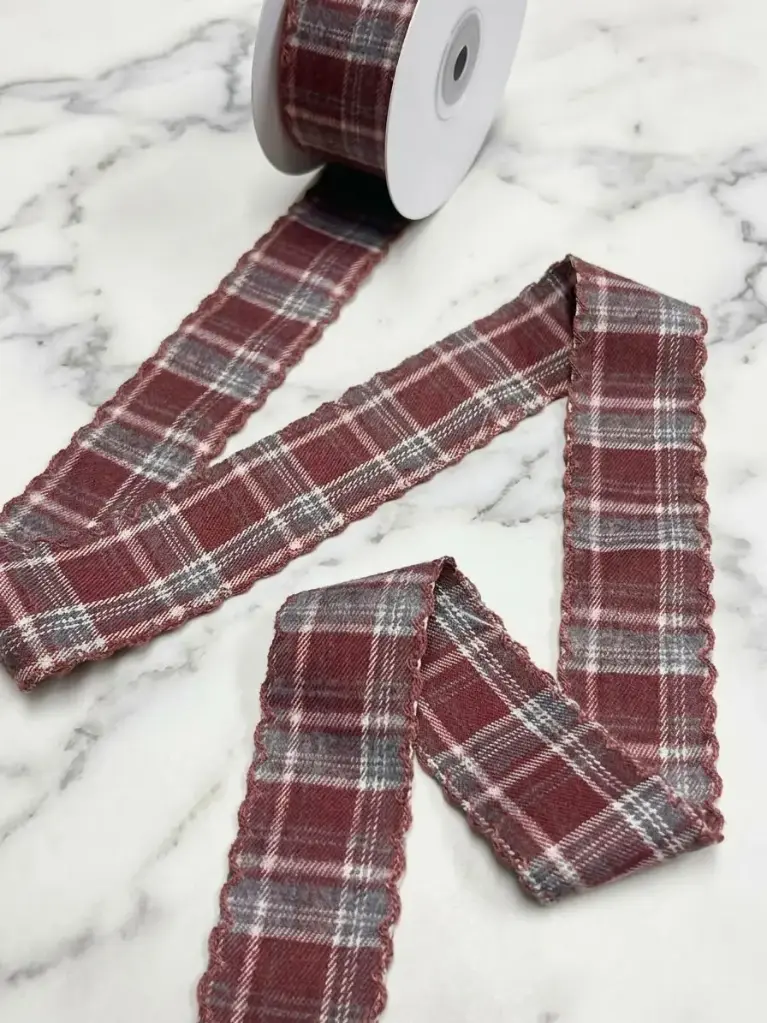 Listón Navideño - Tartan Escocés de Franela