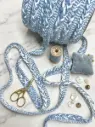 M - Cordón Trenzado - Azul Antiguo 1.5 cm