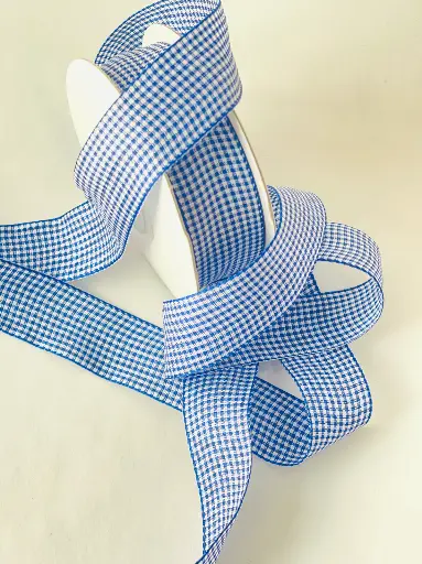  Listón Cuadros - Blue Check