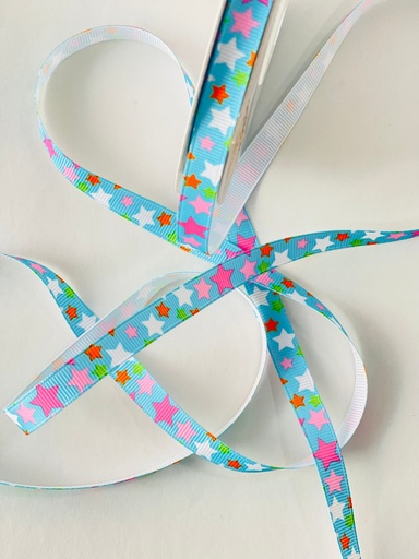 [4715] Popotillo Estampado - Estrellas Aqua