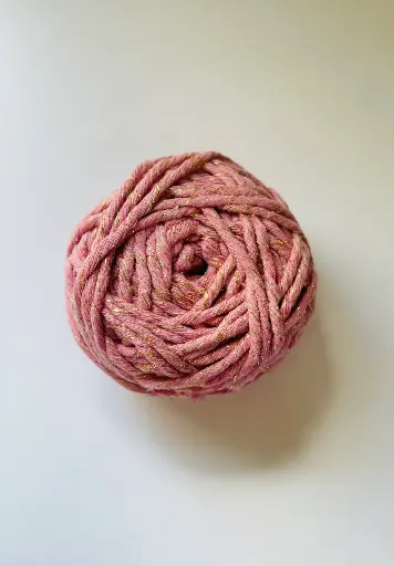 [Macrame Palo de Rosa] Macrame hilo Lurex - Palo de Rosa