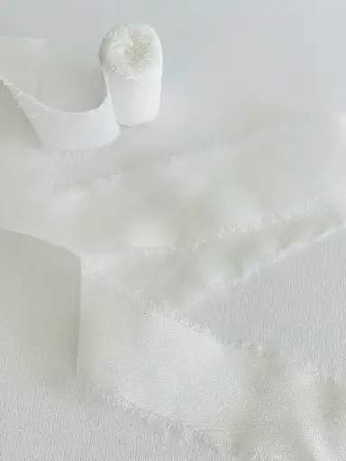 [Chiffon Blanco] Chiffon Deshilachado - Blanco