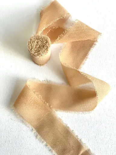 [Chiffon Khaki] Chiffon Deshilachado - Khaki