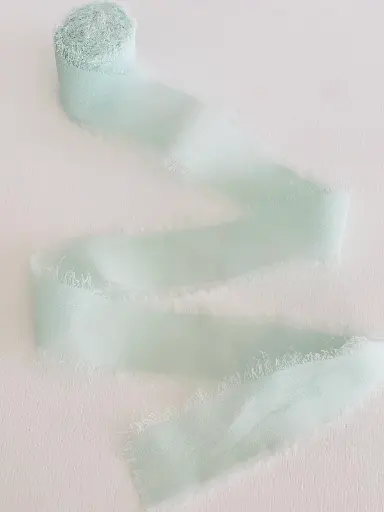 [Chiffon Menta] Chiffon Deshilachado - Menta