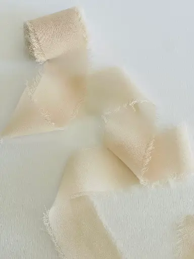 [Chiffon Beige] Chiffon Deshilachado - Beige
