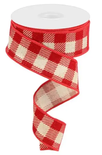 [RGC182001] Terciopelo - Cuadros Rojos 