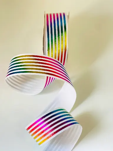 [1241] Popotillo Estampado - Holo Rayas Multicolor