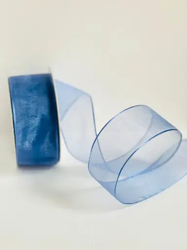 [1134] Organza Fina - Azul Gris