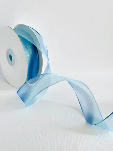 [1246] Organza Fina - Aqua