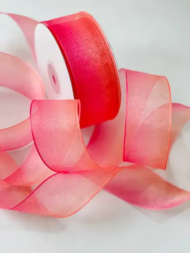 [1586] Organza Fina - Naranja Rosa