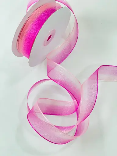 [1599] Organza Fina - Magenta Durazno