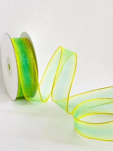 [972] Organza Alambre - Verde Limon