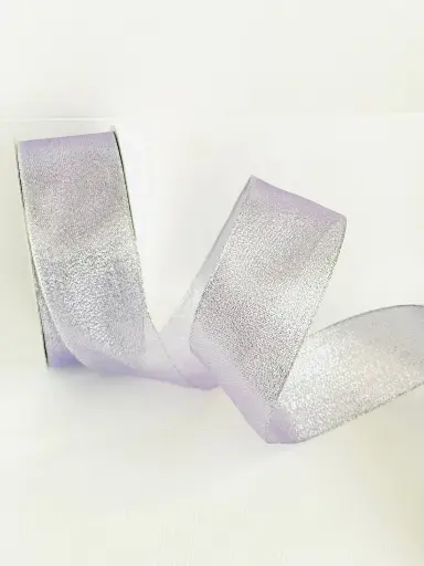 [1230] Organza Alambre - Lila & Plata