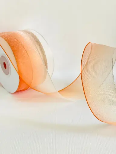 [1224] Organza Alambre - Glitter Peach