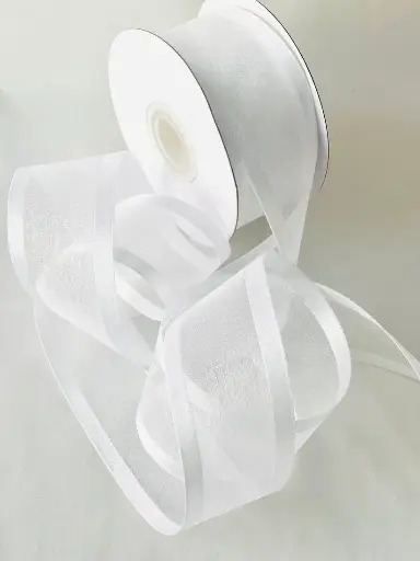 Organza Filo Satín - Blanco