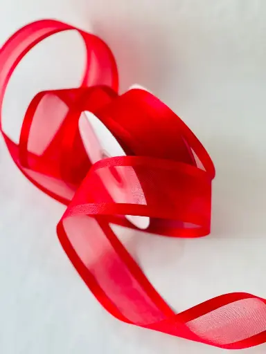 Organza filo Satín - Rojo