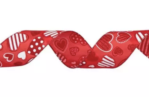 Listón de San Valentín - Corazones Blancos