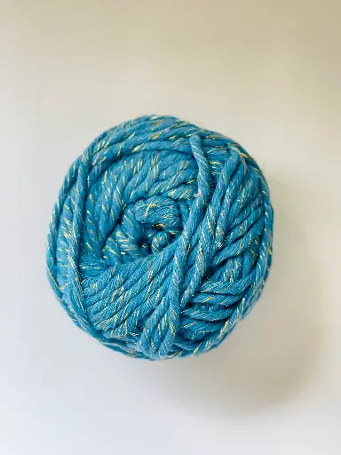 [Macrame Methyl Blue] Macrame hilo Lurex - Methyl Blue
