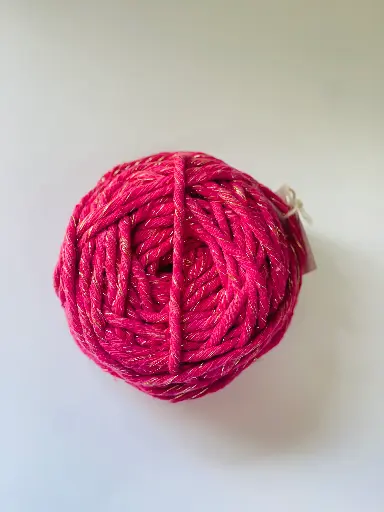 [Macrame Rosa Mexicano] Macrame hilo Lurex - Rosa Mexicano