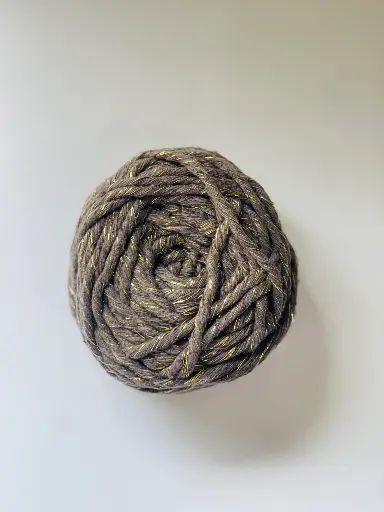 [Macrame Tabaco] Macrame hilo Lurex - Tabaco