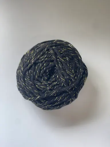 [Macrame Negro] Macrame hilo Lurex - Negro
