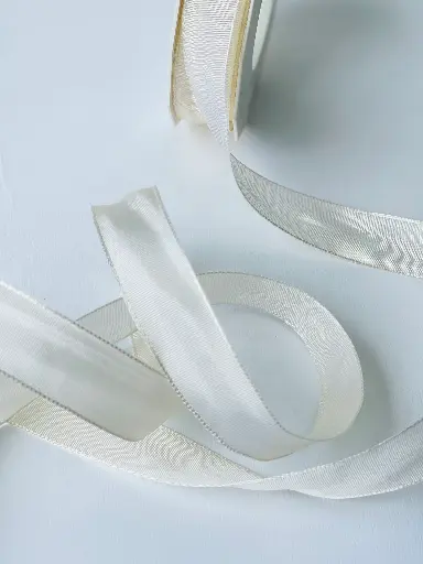 Listón de Seda Brillante - Ivory