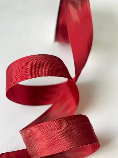 [4644] Silk Ribbon - Cinnebar Red