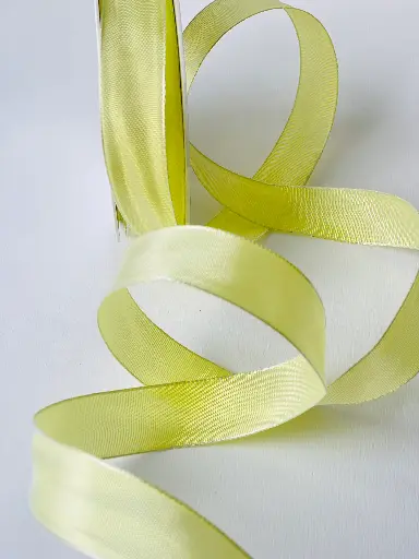 [4647] Listón de Seda Brillante - Light Yellow