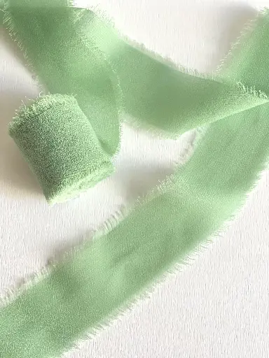 [4626] Chiffon Deshilachado - Pistache