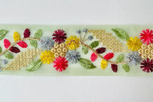 [TH'DE'3082'ME] MH - Tul Bordado - Multicolor Menta