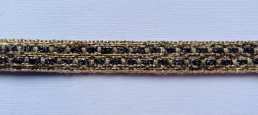 [5201] MH - Tira Yute 5/8" - Dorado y Negro