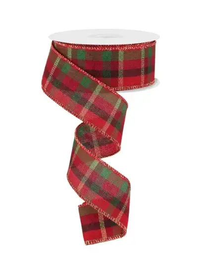 [RN5796] Listón Navideño - Classic Plaid Rojo